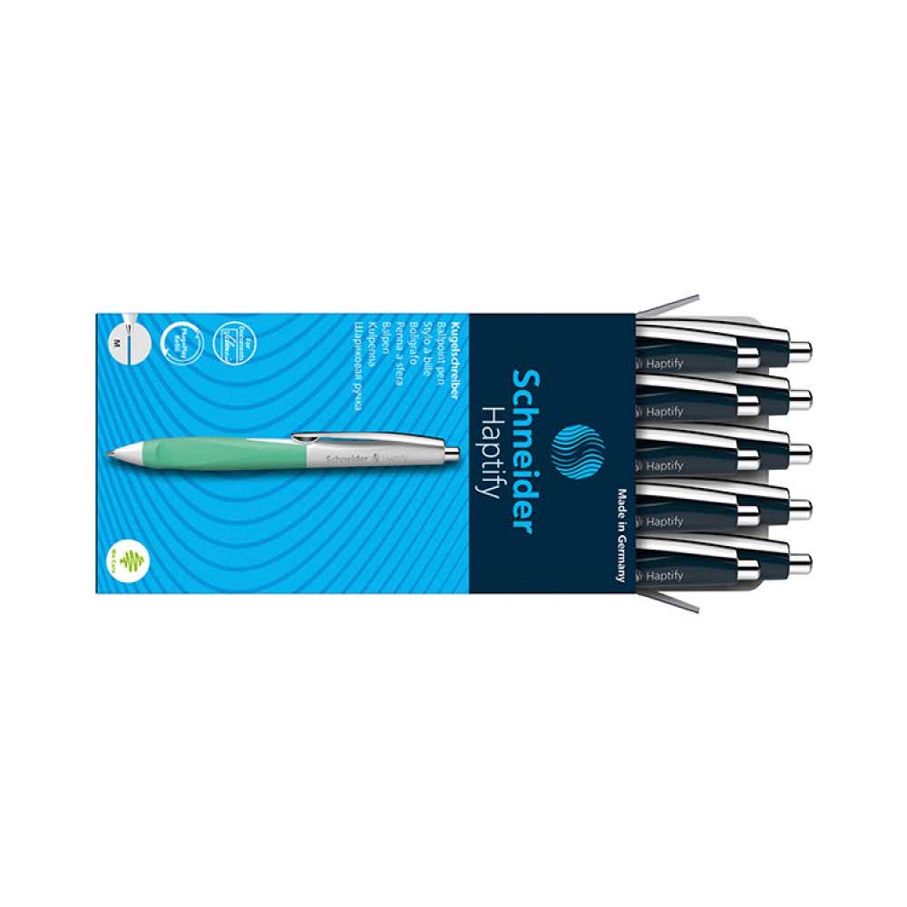 pióra żelowe 4 alibiuro.pl Długopis automatyczny SCHNEIDER Haptify M ciemnoniebieski jasnoniebieski 10