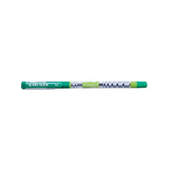 pióro żelowe 4 alibiuro.pl Długopis żelowo fluidowy Q CONNECT 0 5mm zielony 50