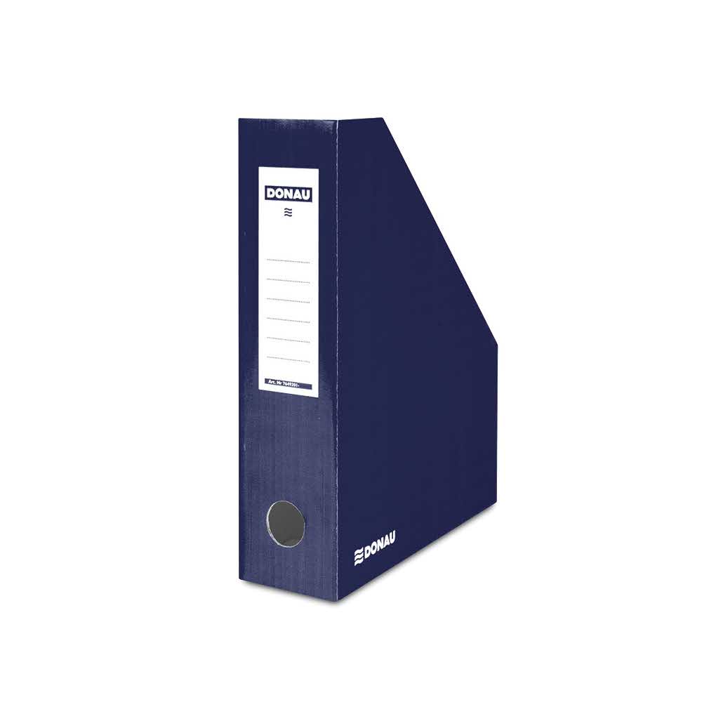 pojemnik na dokumenty 4 alibiuro.pl Pojemnik na dokumenty DONAU karton ścięty A4 80mm lakierowany granatowy 45