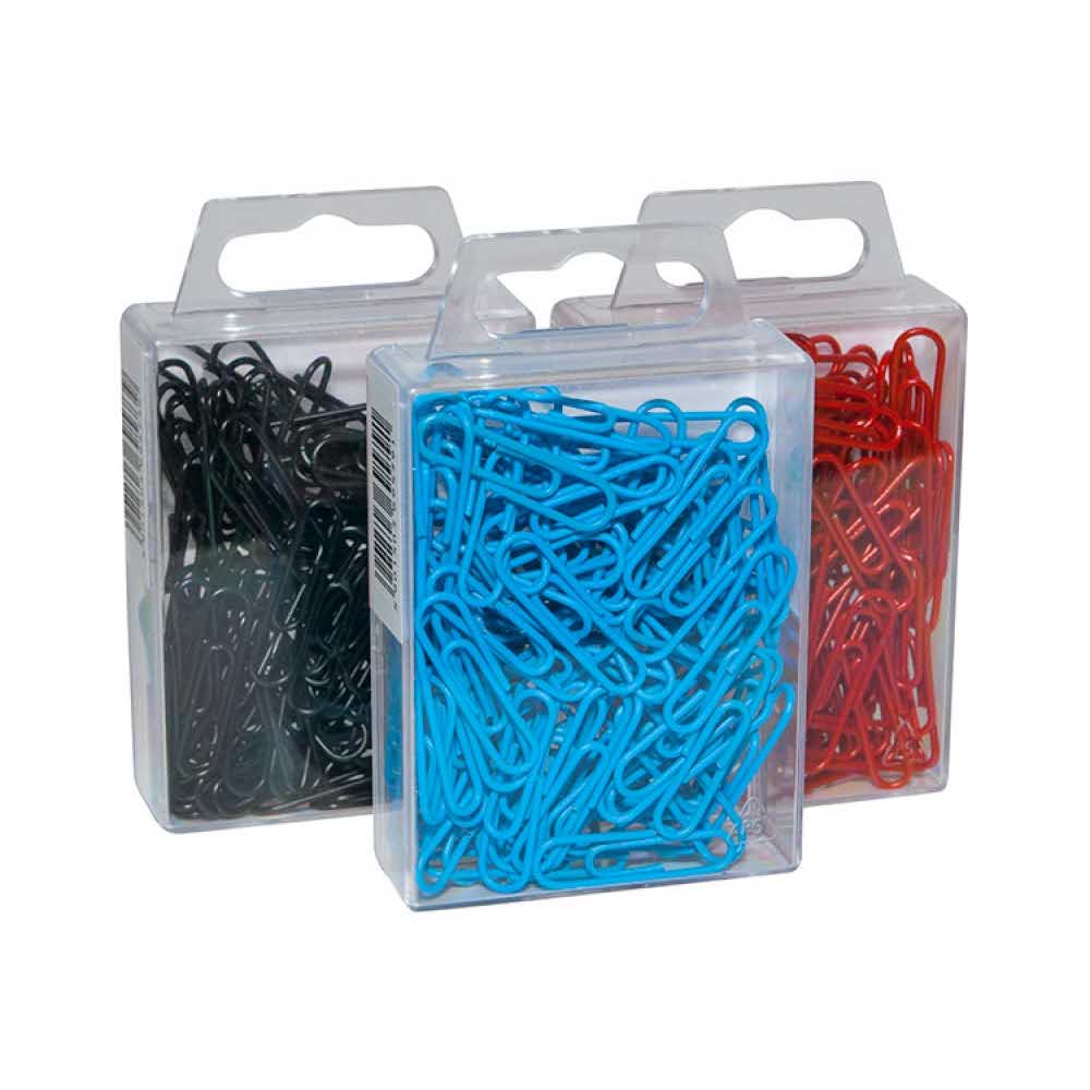 pojemnik na spinacze 4 alibiuro.pl Spinacze kolorowe OFFICE PRODUCTS powlekane 28mm w pudełku 100szt. czarny 8