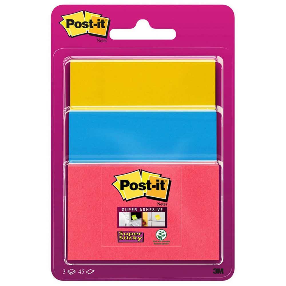 post ity 4 alibiuro.pl Bloczek samoprzylepny POST IT Super Sticky 3432SS3 BYP EU 47 6x47 6mm 3x45 kart. zawieszka mix kolorów 94