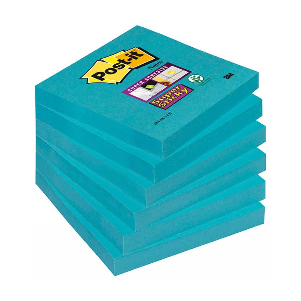 post ity 4 alibiuro.pl Bloczek samoprzylepny POST IT Super Sticky 654 6SS EB 76x76mm 1x90 kartek niebieski 15