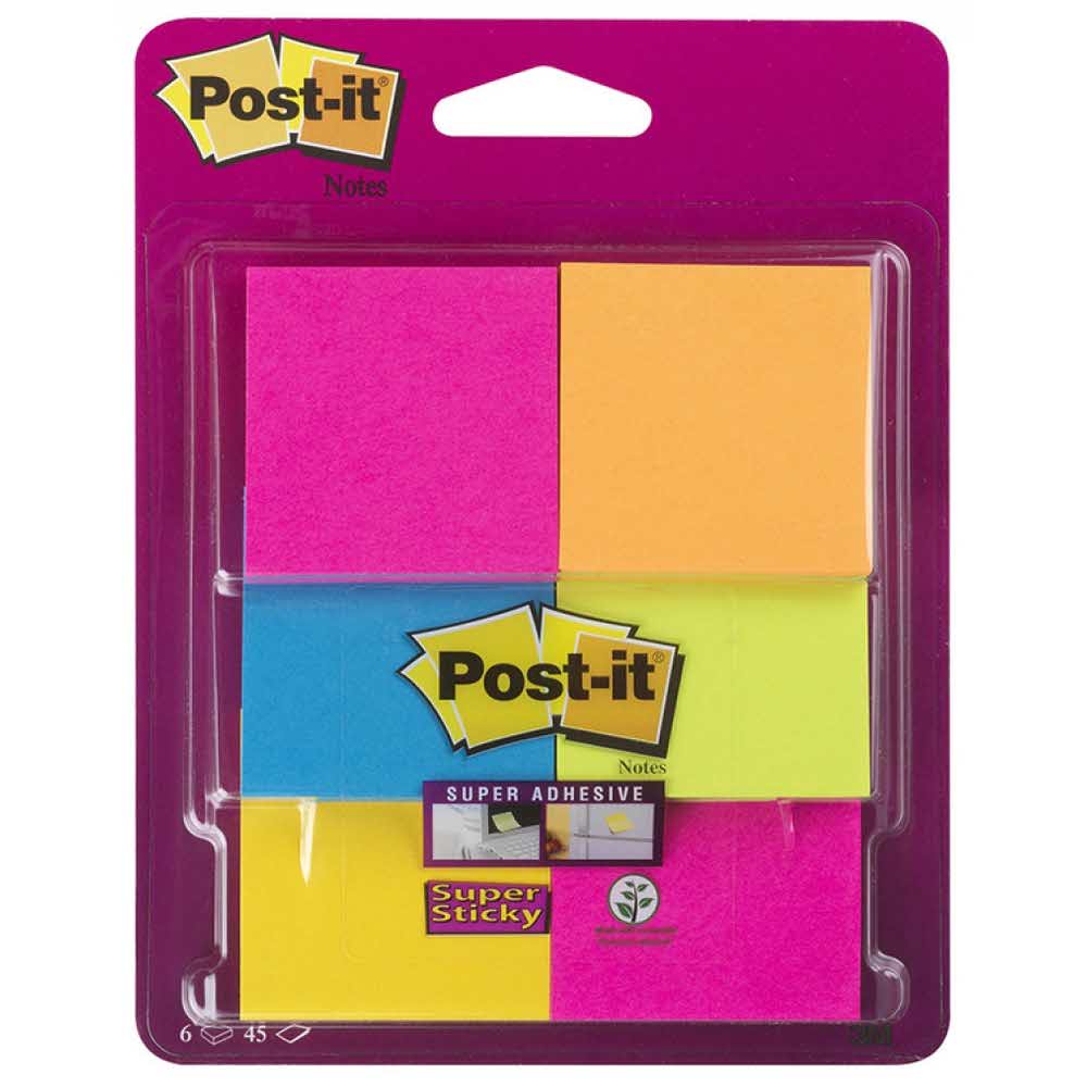 post ity 4 alibiuro.pl Karteczki samoprzylepne POST IT Super Sticky 6916S YPOB 47 6x47 6mm 6x45 kart. mix kolorów 16