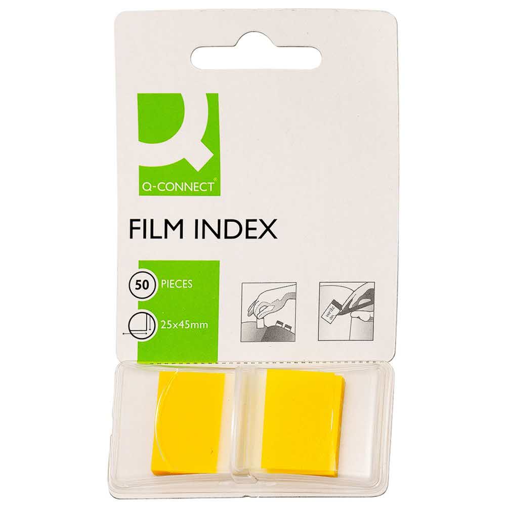 przekładki indeksujące 4 alibiuro.pl Zakładki indeksujące Q CONNECT PP 25 4x43 7mm 50 kart. żółte 46