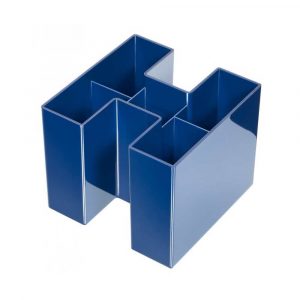 przybornik na biurko 4 alibiuro.pl Przybornik na biurko HAN Bravo 5 komór niebieski 96