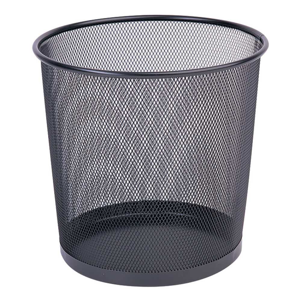 środki czystości i higiena 4 alibiuro.pl Kosz na śmieci Q CONNECT Office Set metalowy 12l czarny 97