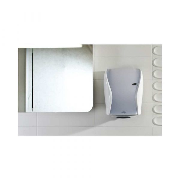 środki czystości i higiena 4 alibiuro.pl Podajnik ręczników papierowych HAGLEITNER Xibu Sense Towel optyczny biały 34