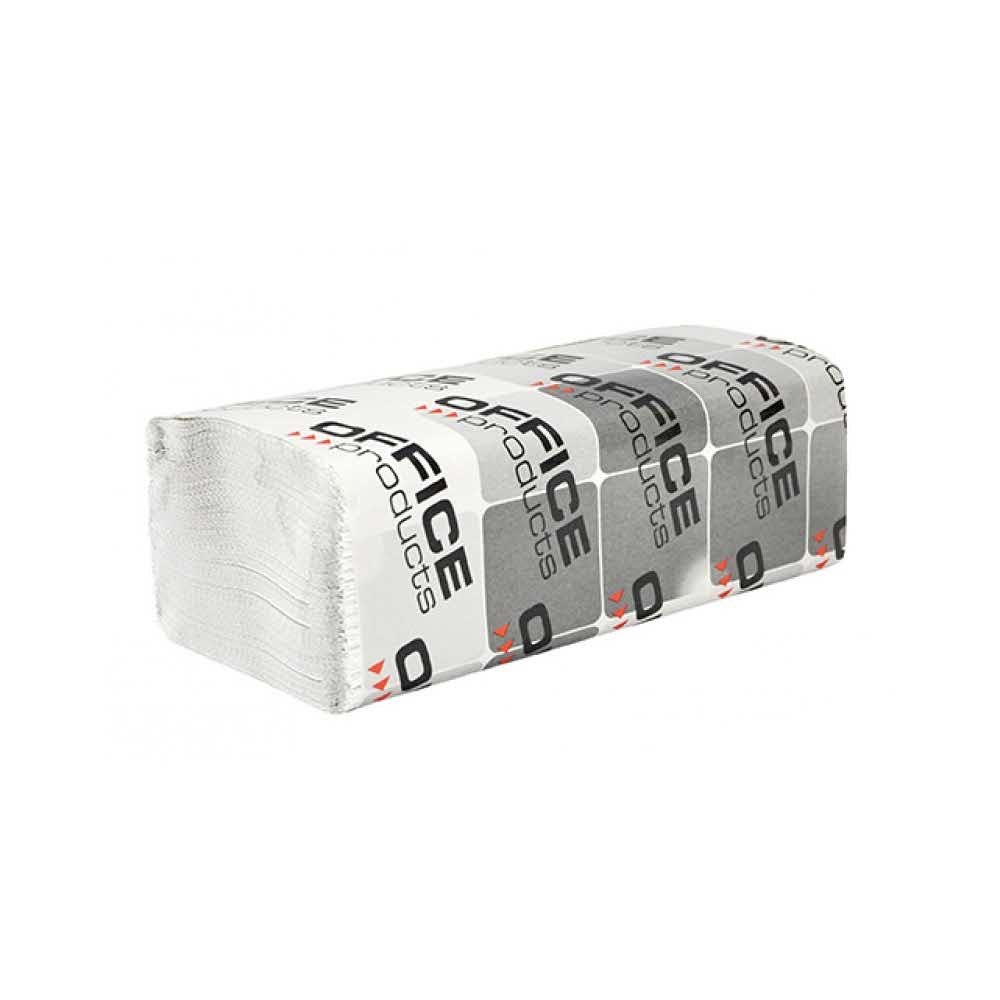 środki czystości i higiena 4 alibiuro.pl Ręczniki składane ZZ makulaturowe ekonomiczne OFFICE PRODUCTS 1 warstwowe 4000 listków 20szt. białe 51