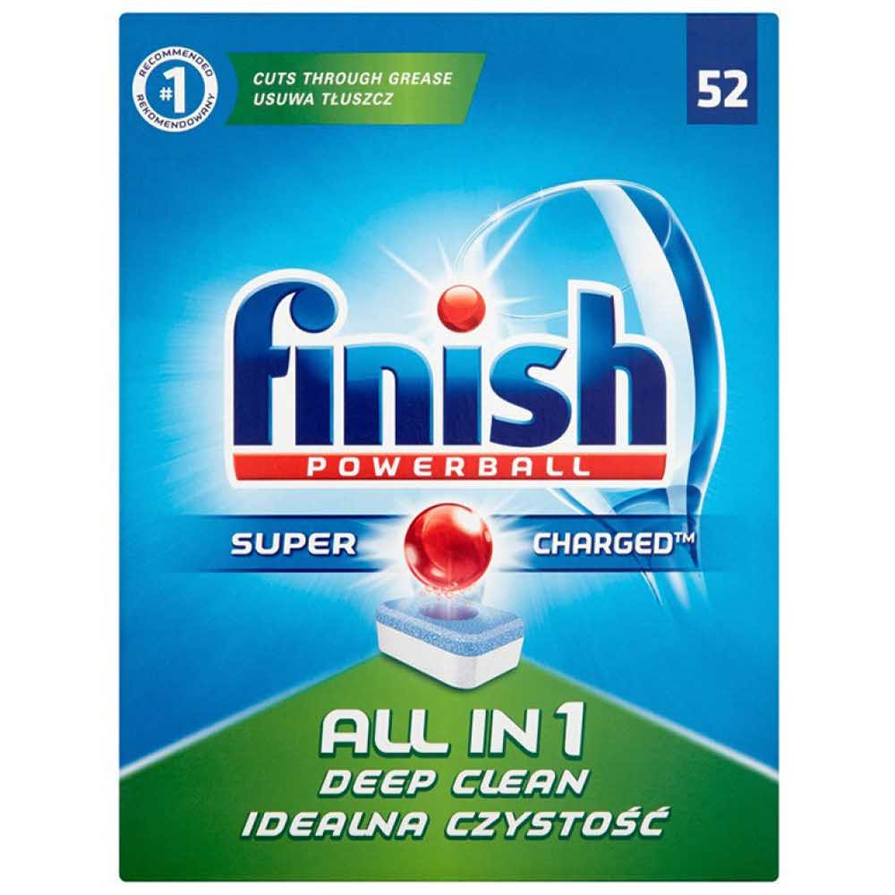 środki czystości i higiena 4 alibiuro.pl Tabletki do zmywarki FINISH All in one Powerball 52szt. regular 20