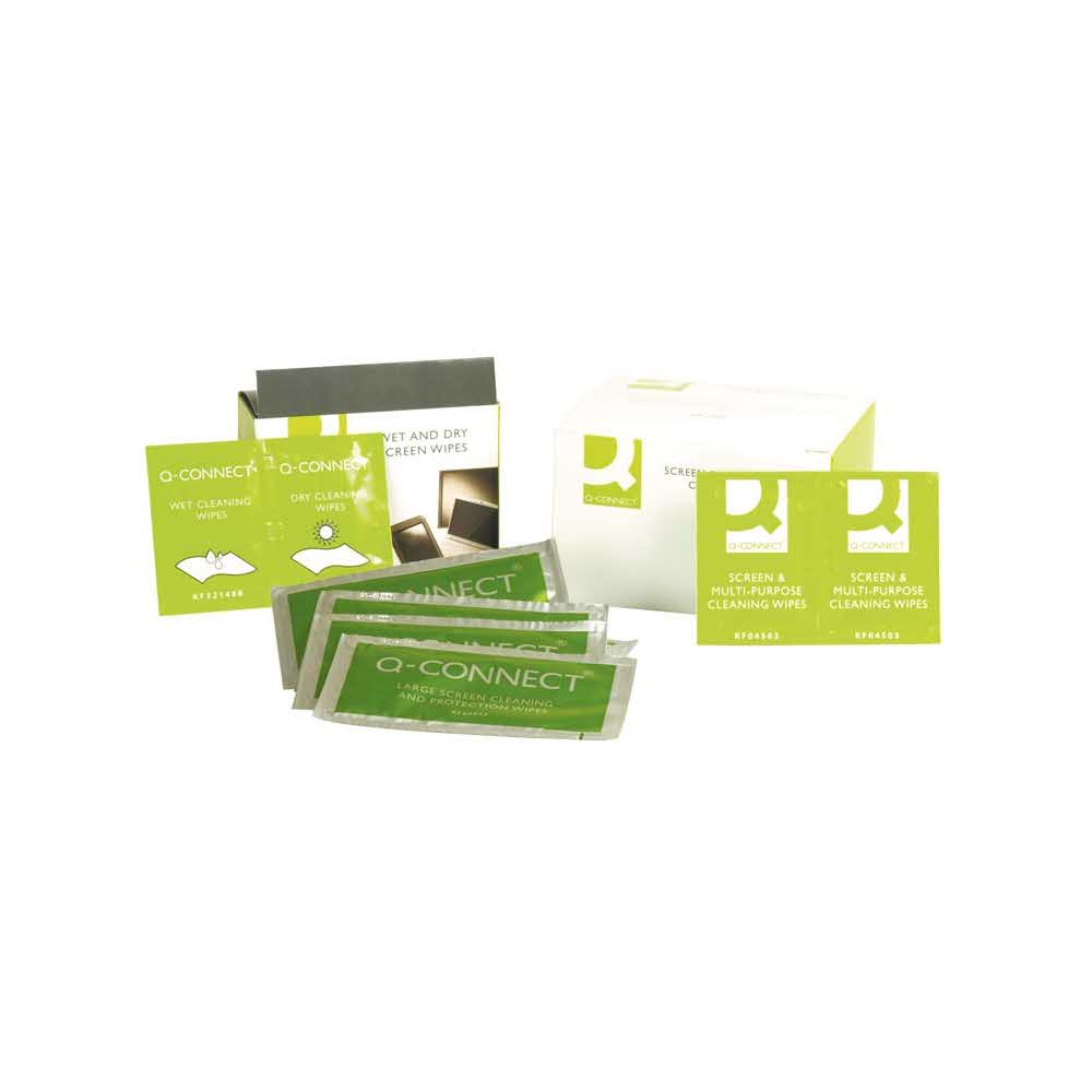 środki czyszczące do komputerów 4 alibiuro.pl Chusteczki do czyszczenia ekranów TFT LCD Q CONNECT 2x20szt. 60