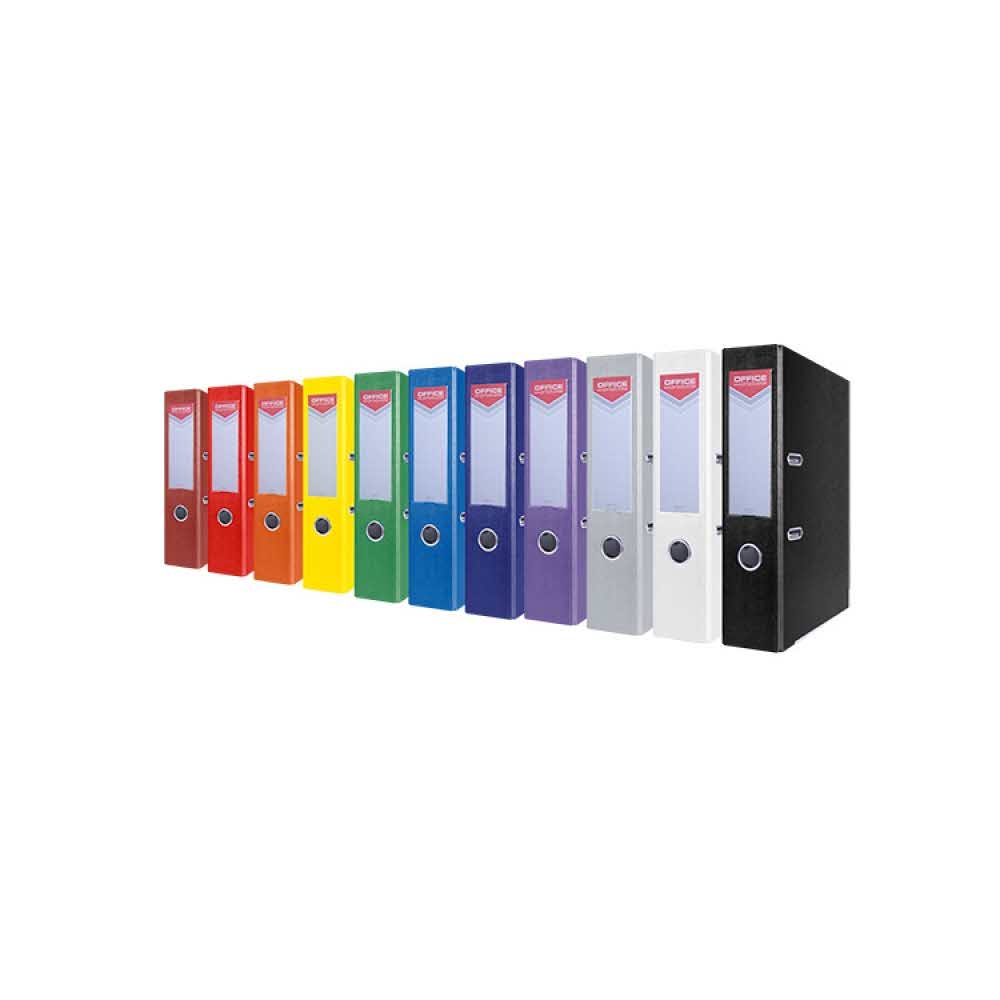 segregator pionowy 4 alibiuro.pl Segregator OFFICE PRODUCTS Officer z szyną PP A4 75mm biały 43