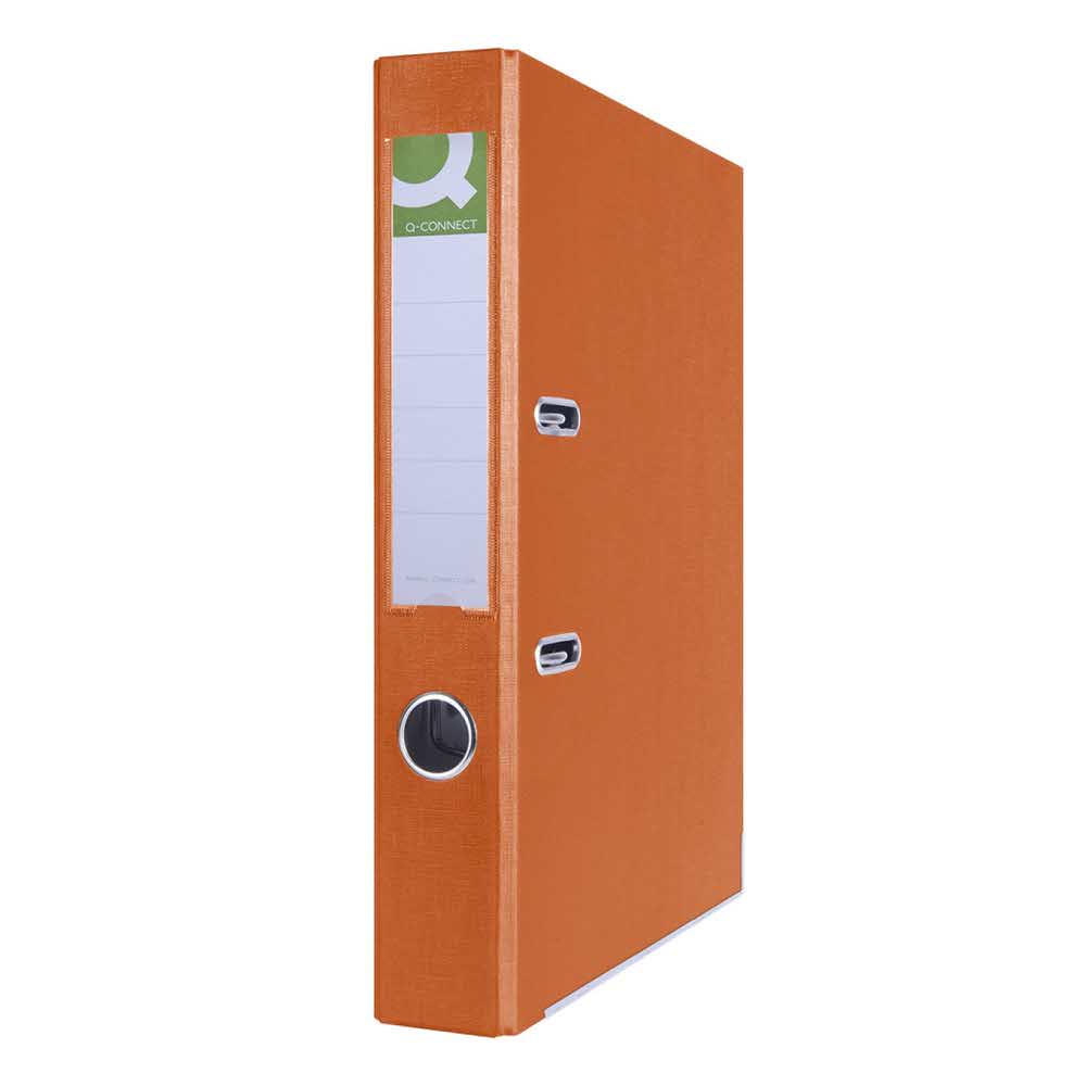 segregator pionowy 4 alibiuro.pl Segregator Q CONNECT Hero z szyną PP A4 55mm pomarańczowy 47