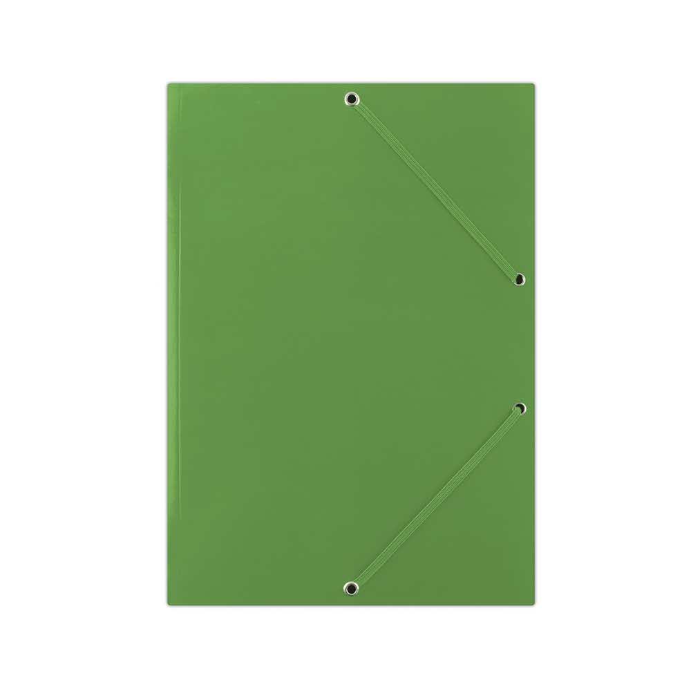 skoroszyty 4 alibiuro.pl Teczka z gumką DONAU karton A4 400gsm 3 skrz. zielona 52