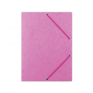 skoroszyty 4 alibiuro.pl Teczka z gumką DONAU preszpan A4 390gsm 3 skrz. różowa 29