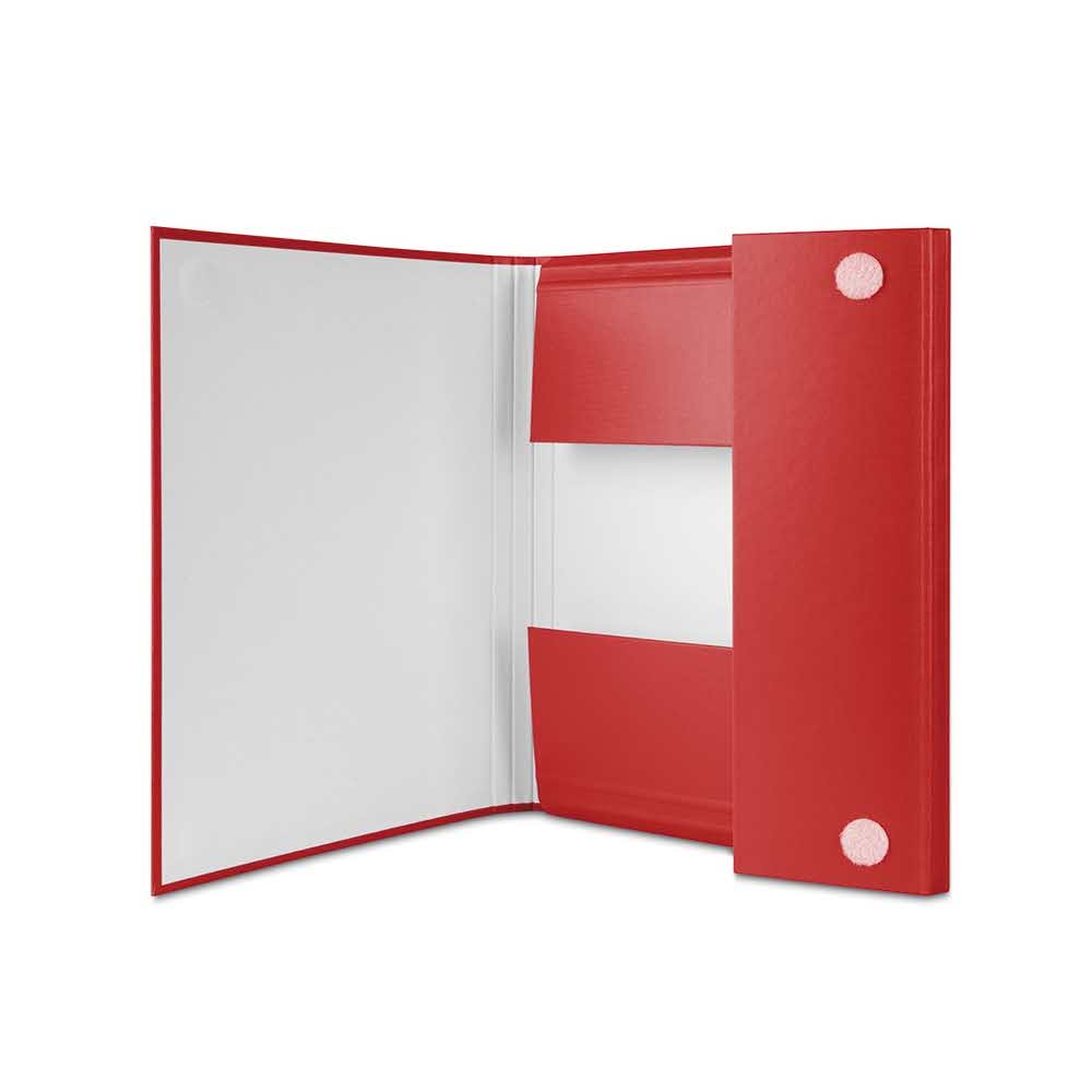 skoroszyty 4 alibiuro.pl Teczka z rzepem DONAU PP A4 3 5cm 3 skrz. czerwona 84