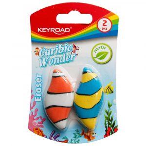 sprzęt biurowy 4 alibiuro.pl Gumka uniwersalna KEYROAD Caribic Wonder 2szt. zawieszka mix kolorów 0