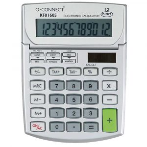 sprzęt biurowy 4 alibiuro.pl Kalkulator biurkowy Q CONNECT 12 cyfrowy 102x140mm szary 98