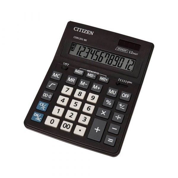 sprzęt biurowy 4 alibiuro.pl Kalkulator biurowy CITIZEN CDB1201 BK Business Line 12 cyfrowy 205x155mm czarny 65