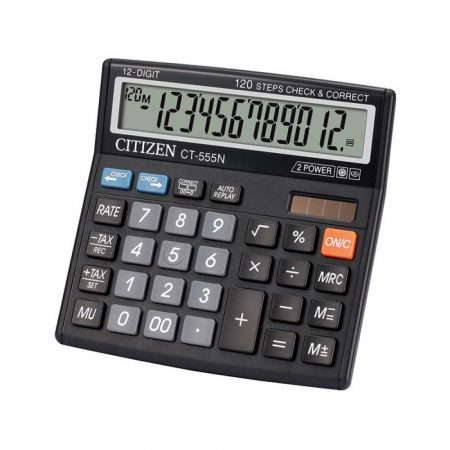 sprzęt biurowy 4 alibiuro.pl Kalkulator biurowy CITIZEN CT 555N 12 cyfrowy 130x129mm czarny 66