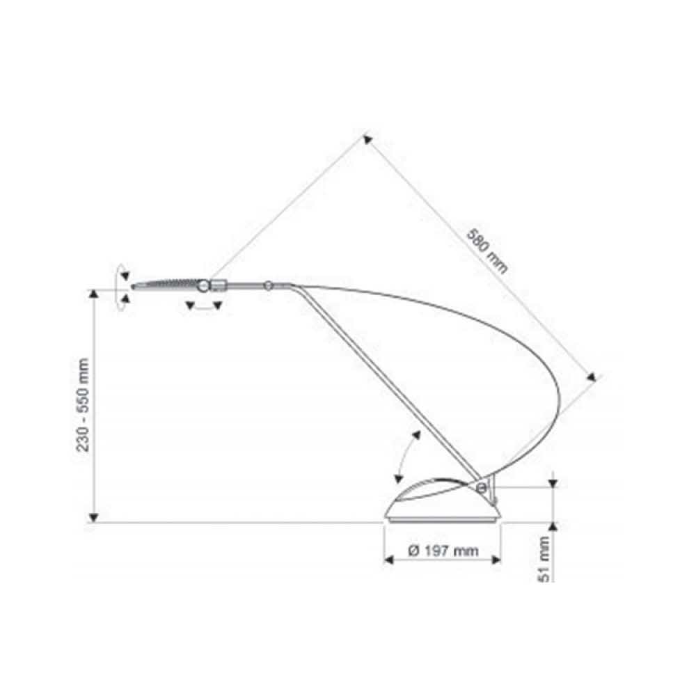 sprzęt biurowy 4 alibiuro.pl Lampka LED designerska MAULprimus Colour Vario 10W ze ściemniaczem srebrna 10