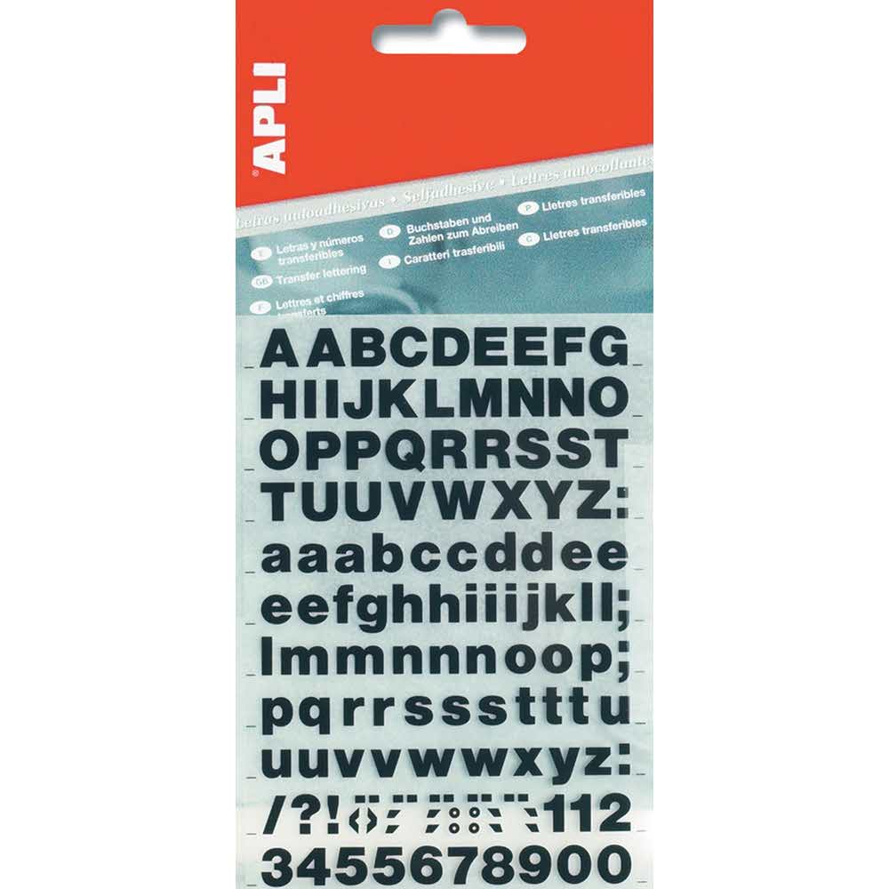 sprzęt biurowy 4 alibiuro.pl Litery samoprzylepne APLI 10mm czarne 75