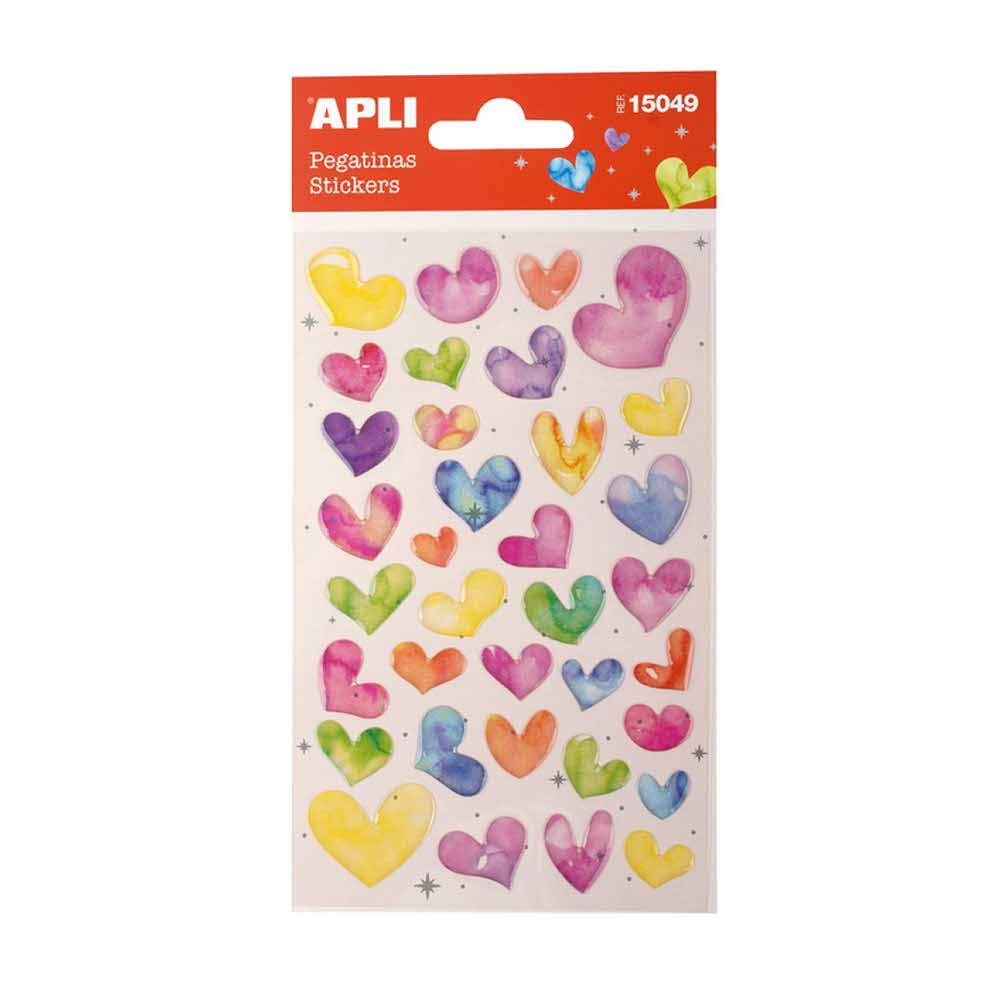 sprzęt biurowy 4 alibiuro.pl Naklejki APLI Hearts z brokatem mix kolorów 8