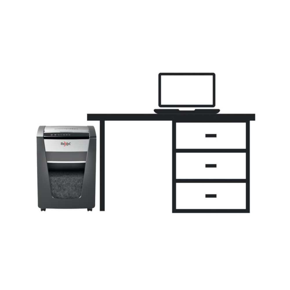 sprzęt biurowy 4 alibiuro.pl Niszczarka Rexel Momentum M515 mikro ścinki P 5 15 kart. 30l czarna 77