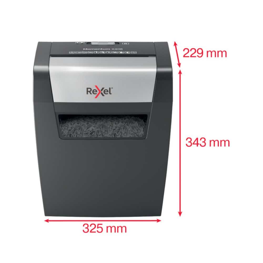 sprzęt biurowy 4 alibiuro.pl Niszczarka Rexel Momentum X406 konfetti P 4 6 kart. 15l czarna 47