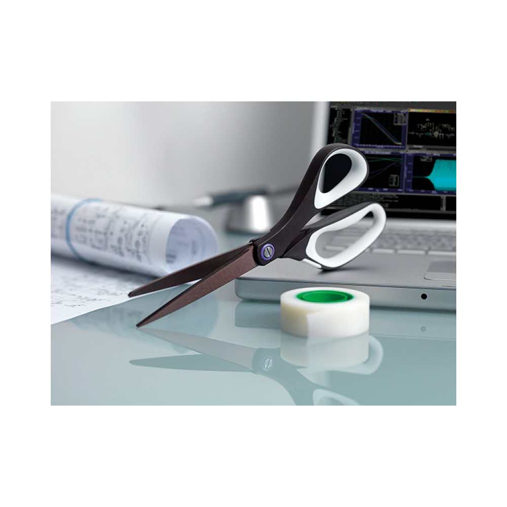 sprzęt biurowy 4 alibiuro.pl Nożyczki biurowe SCOTCH 1468TNS MIX tytanowe 20cm czarno szare 56