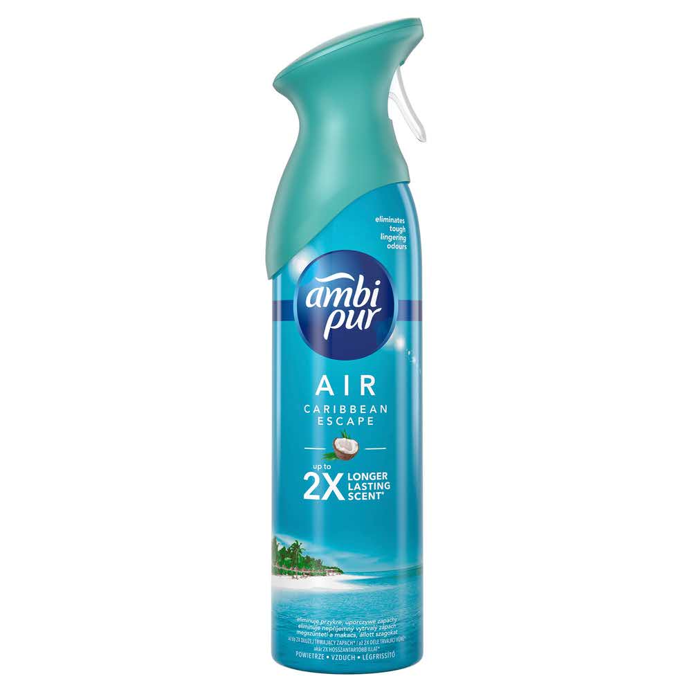sprzęt biurowy 4 alibiuro.pl Odświeżacz powietrza AMBI PUR Caribbean Escape spray 300ml 55