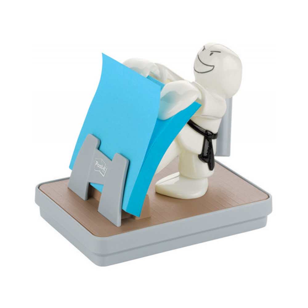 sprzęt biurowy 4 alibiuro.pl Podajnik do bloczków samoprzylepnych POST IT Karate KD 330 biały w zestawie 1 bloczek Super Sticky Z Notes 61