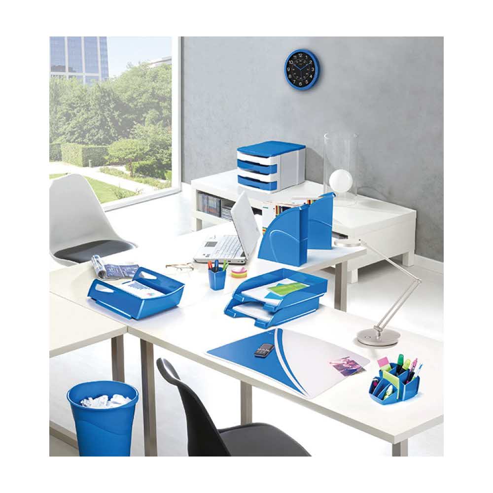 sprzęt biurowy 4 alibiuro.pl Podkładka na biurko CEPPro Gloss niebieska 47