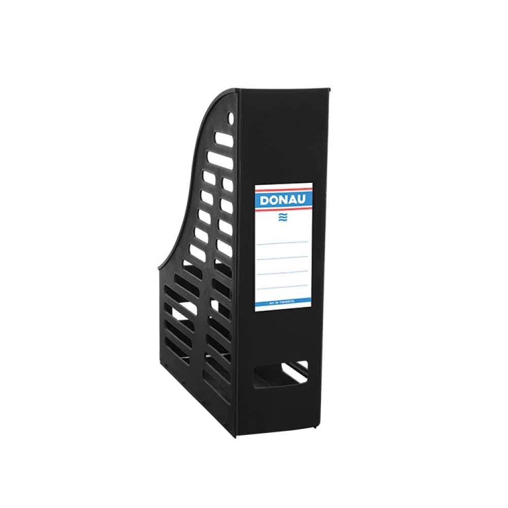 sprzęt biurowy 4 alibiuro.pl Pojemnik ażurowy na dokumenty DONAU PP A4 składany czarny 33