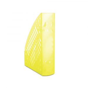 sprzęt biurowy 4 alibiuro.pl Pojemnik na dokumenty ażurowy DONAU polistyren A4 transparentny żółty 33