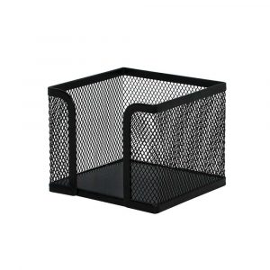 sprzęt biurowy 4 alibiuro.pl Pojemnik na karteczki Q CONNECT Office Set metalowy czarny 18