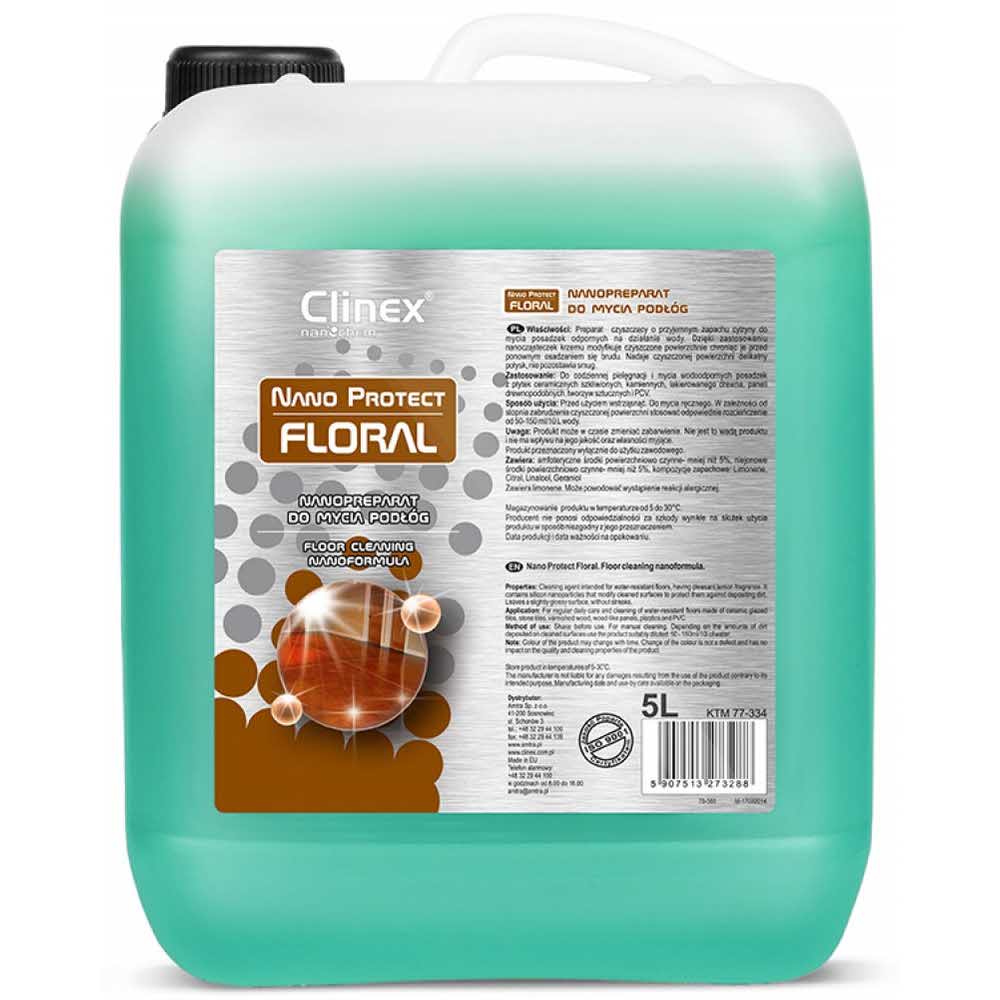 sprzęt biurowy 4 alibiuro.pl Preparat czyszczący CLINEX Nano Protect Floral 5L 22