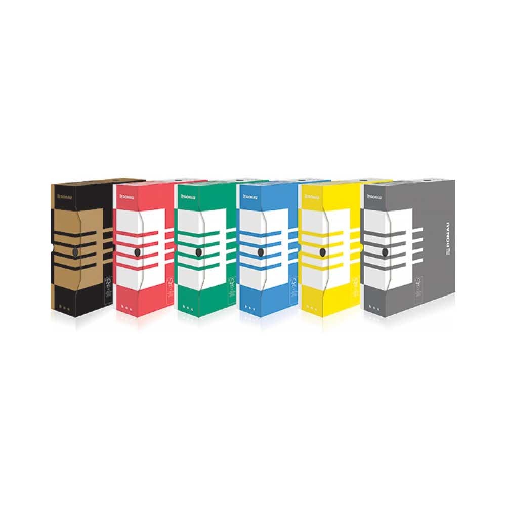 sprzęt biurowy 4 alibiuro.pl Pudło archiwizacyjne DONAU karton A4 100mm szare 30