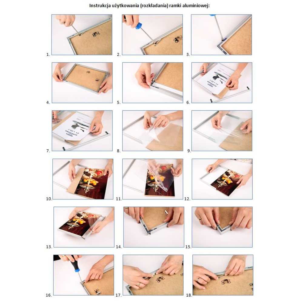 sprzęt biurowy 4 alibiuro.pl Ramka aluminiowa Q CONNECT 210x297mm 17