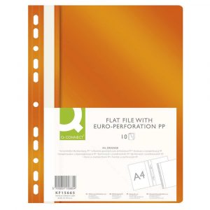 sprzęt biurowy 4 alibiuro.pl Skoroszyt Q CONNECT PP A4 standard 120 170mikr. wpinany pomarańczowy 66