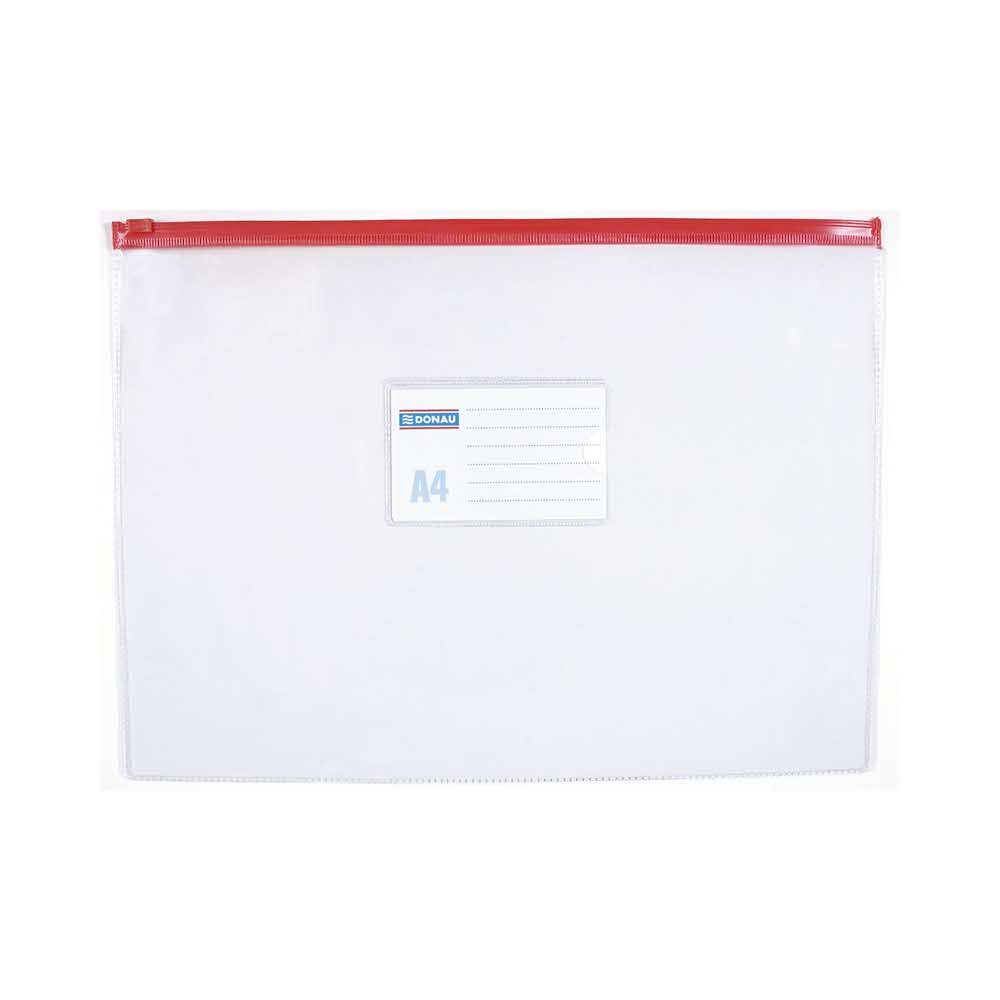 sprzęt biurowy 4 alibiuro.pl Torebka z suwakiem DONAU PVC A4 transparentna 16