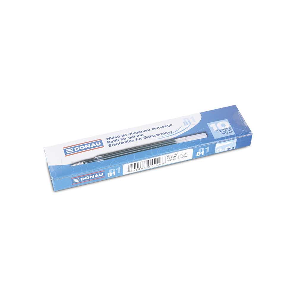 sprzęt biurowy 4 alibiuro.pl Wkład do długopisu żel. DONAU z wodoodpornym tuszem 0 5mm 10szt. niebieski 79