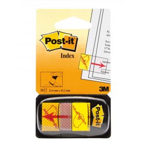 sprzęt biurowy 4 alibiuro.pl Zakładki indeksujące POST IT z nadrukiem ręka ołówek 680 31 PP 25x43mm 50 kart. 88