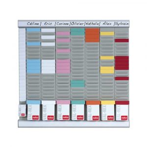 tablice i prezentacja 4 alibiuro.pl Planer tygodniowy NOBO T Card 8 kolumn 24 okienka 55