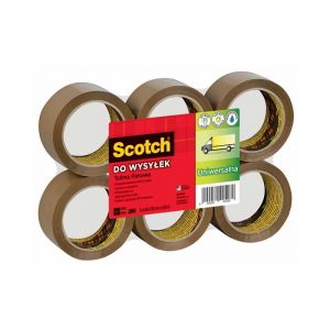 taśma do pakowania 4 alibiuro.pl Taśma pakowa do wysyłek SCOTCH Hot melt 371 50mm 66m brązowa 33