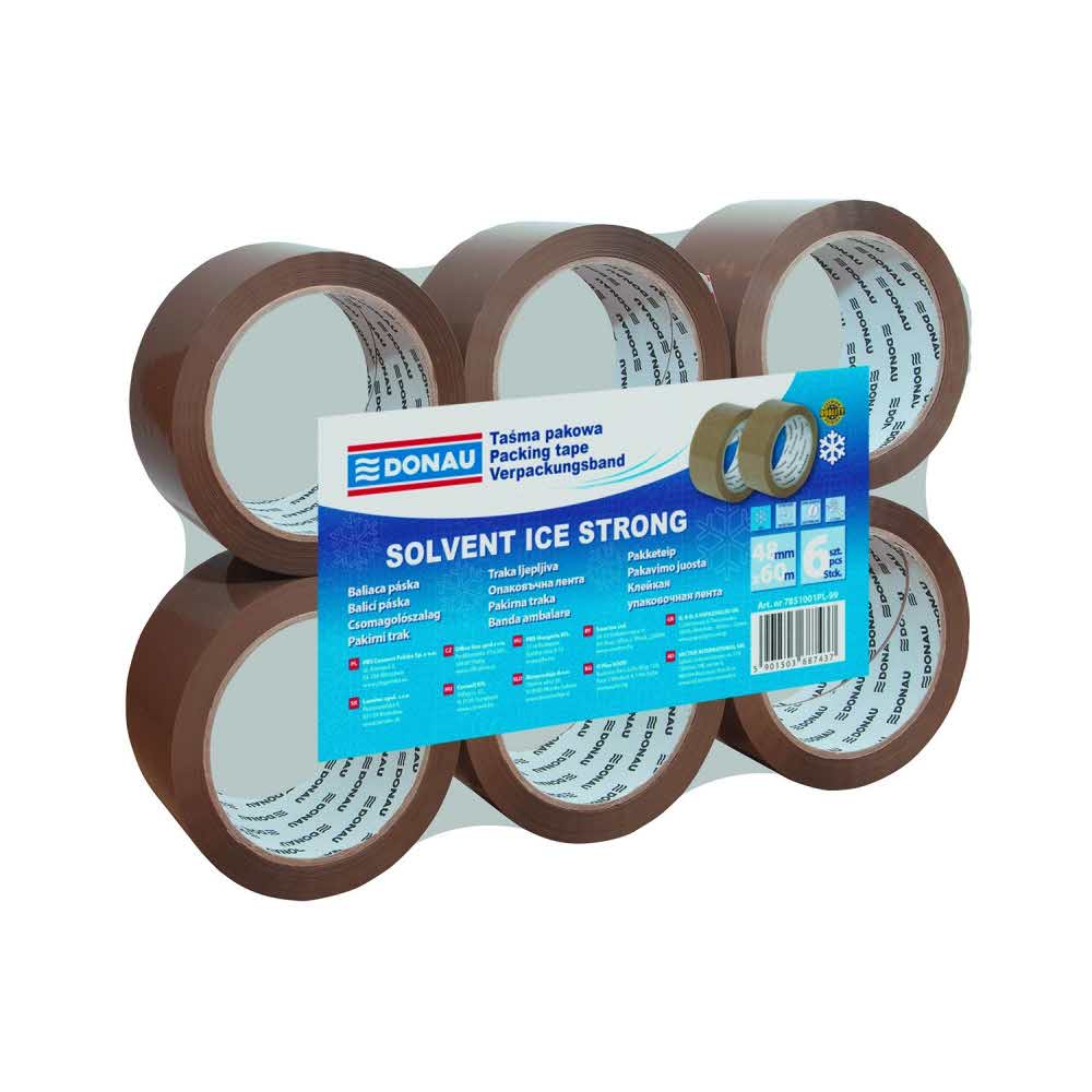 taśma pakowa 4 alibiuro.pl Taśma pakowa DONAU Solvent 48mm 60m 42mikr. brązowa 63