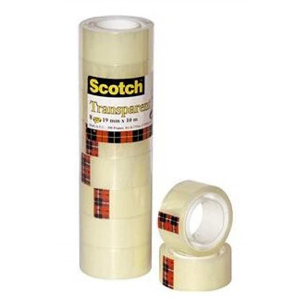 taśmy pakowe 4 alibiuro.pl Taśma biurowa SCOTCH 550 19mm 10m w folii 8szt. transparentna 93