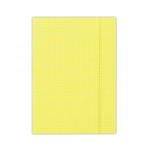 teczka biurowa 4 alibiuro.pl Teczka z gumką DONAU karton A4 400gsm 3 skrz. żółta w kratę 0