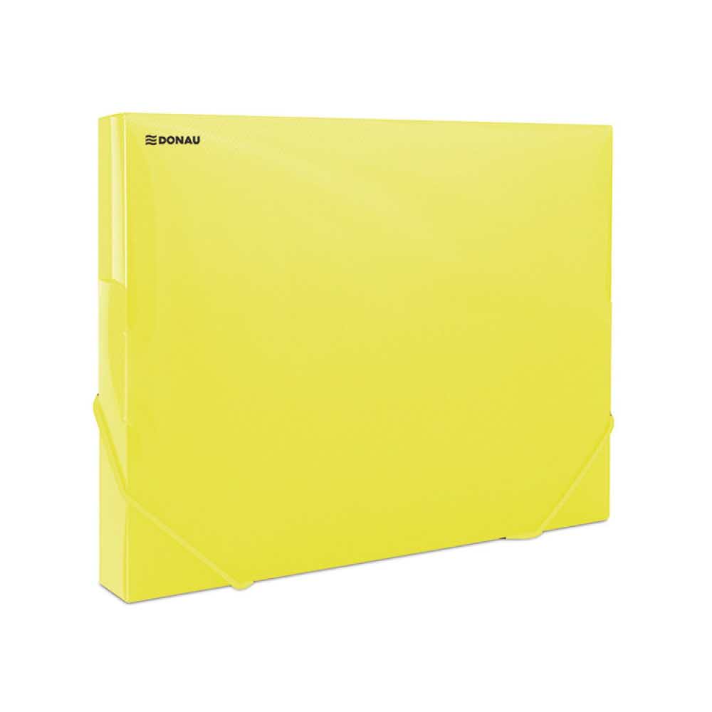 teczka biurowa 4 alibiuro.pl Teczka z gumką przestrz. DONAU PP A4 30 700mikr. transparentna żółta 57