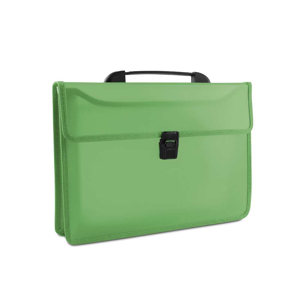 teczka kopertowa 4 alibiuro.pl Teczka dwukieszeniowa DONAU PP A4 z rączką transparentna zielona 70