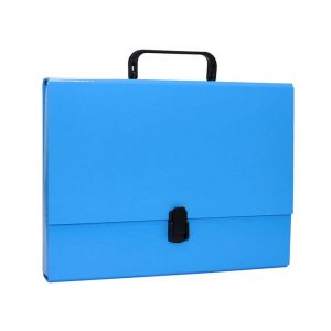 teczka kopertowa 4 alibiuro.pl Teczka pudełko OFFICE PRODUCTS PP A4 5cm z rączką i zamkiem niebieska 42